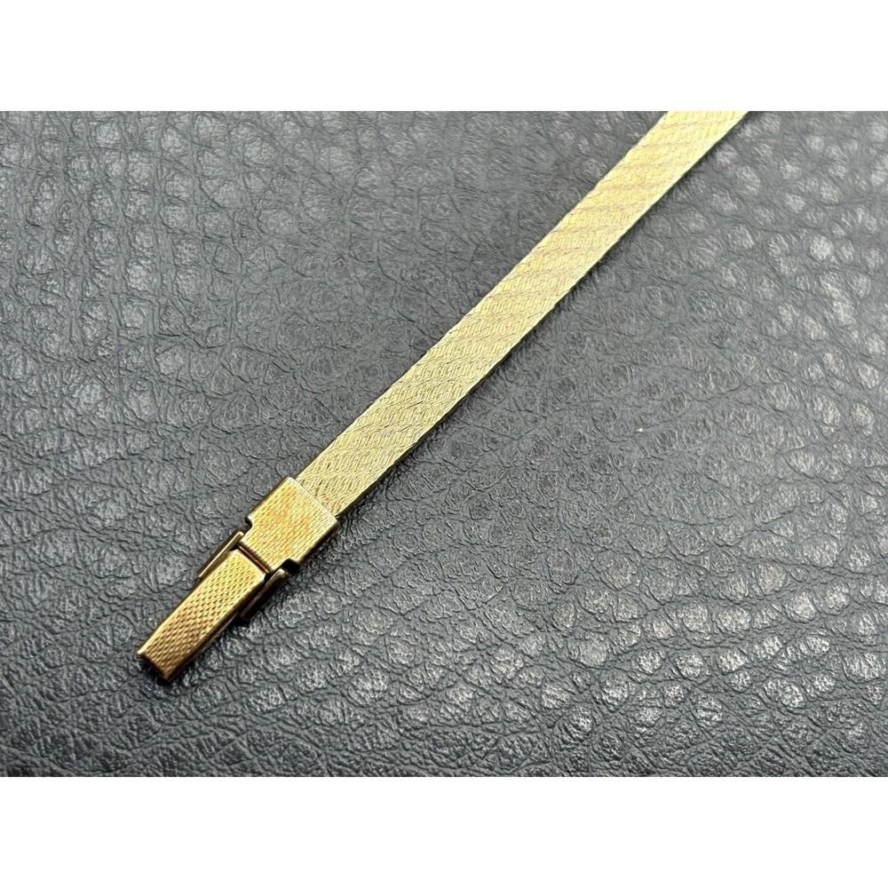 Hamilton Vintage Diamond Bezel Gold Plated Rectangular Watch Swiss NEEDS BATTERY - Picture 5 of 9